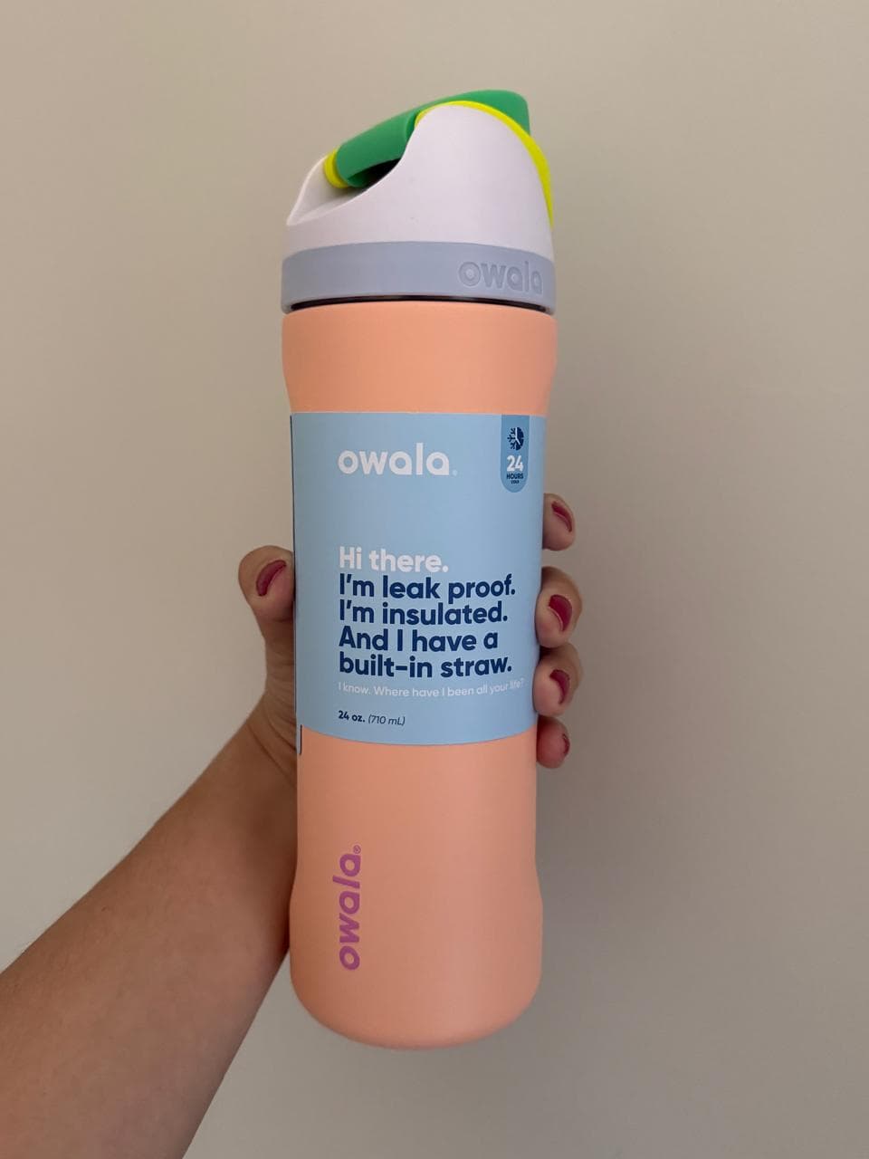 Garrafa Owala Freesip Térmica 710ml - Pêssego
