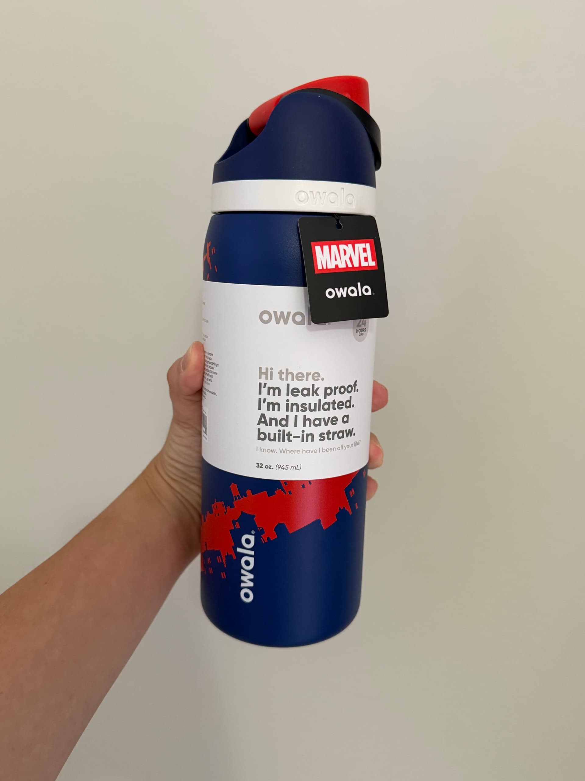 Garrafa owala homem aranha